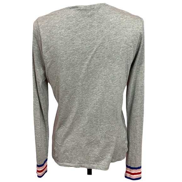Boden Boatneck Multicolored Cuff Long Sleeved T- Sz Medium - Picture 3 of 10